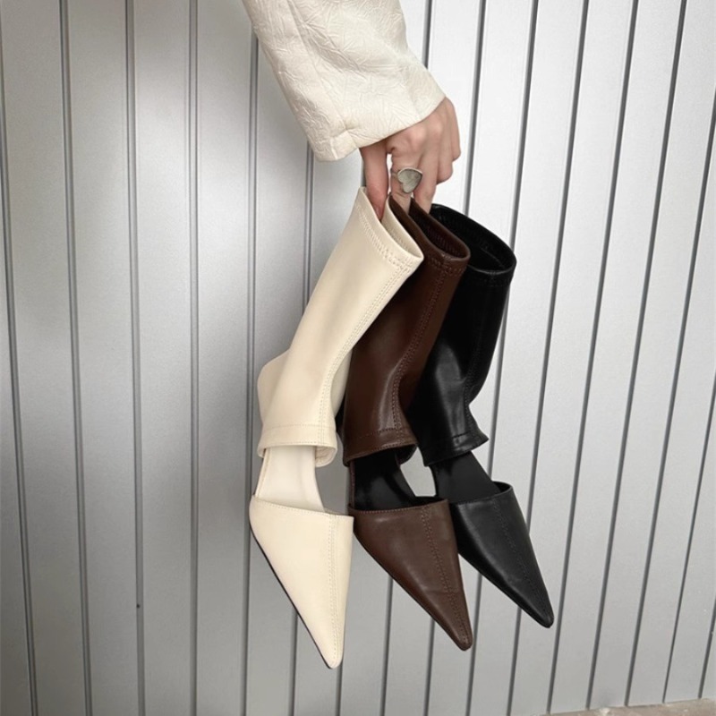 Women Shoes Boots - New Black Pointed Hollowed Out Cool