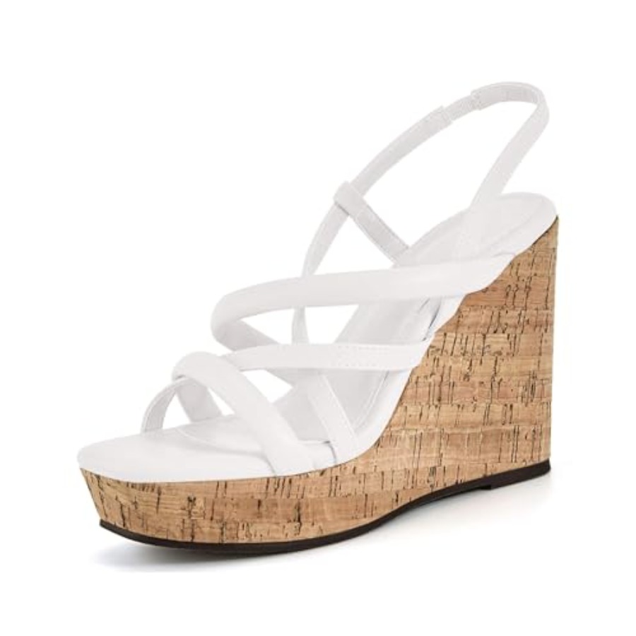 Cork Wedge Sandal - Women Platform Wedge Sandals Cork Slingback