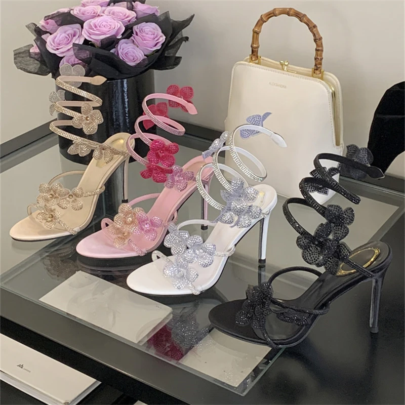 Strappy Heeled Sandals - Aneikeh 2026 Summer Open Toe Ankle