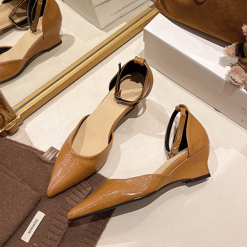 Women Shoes Wedges - 2026 Summer New Classic Solid Color