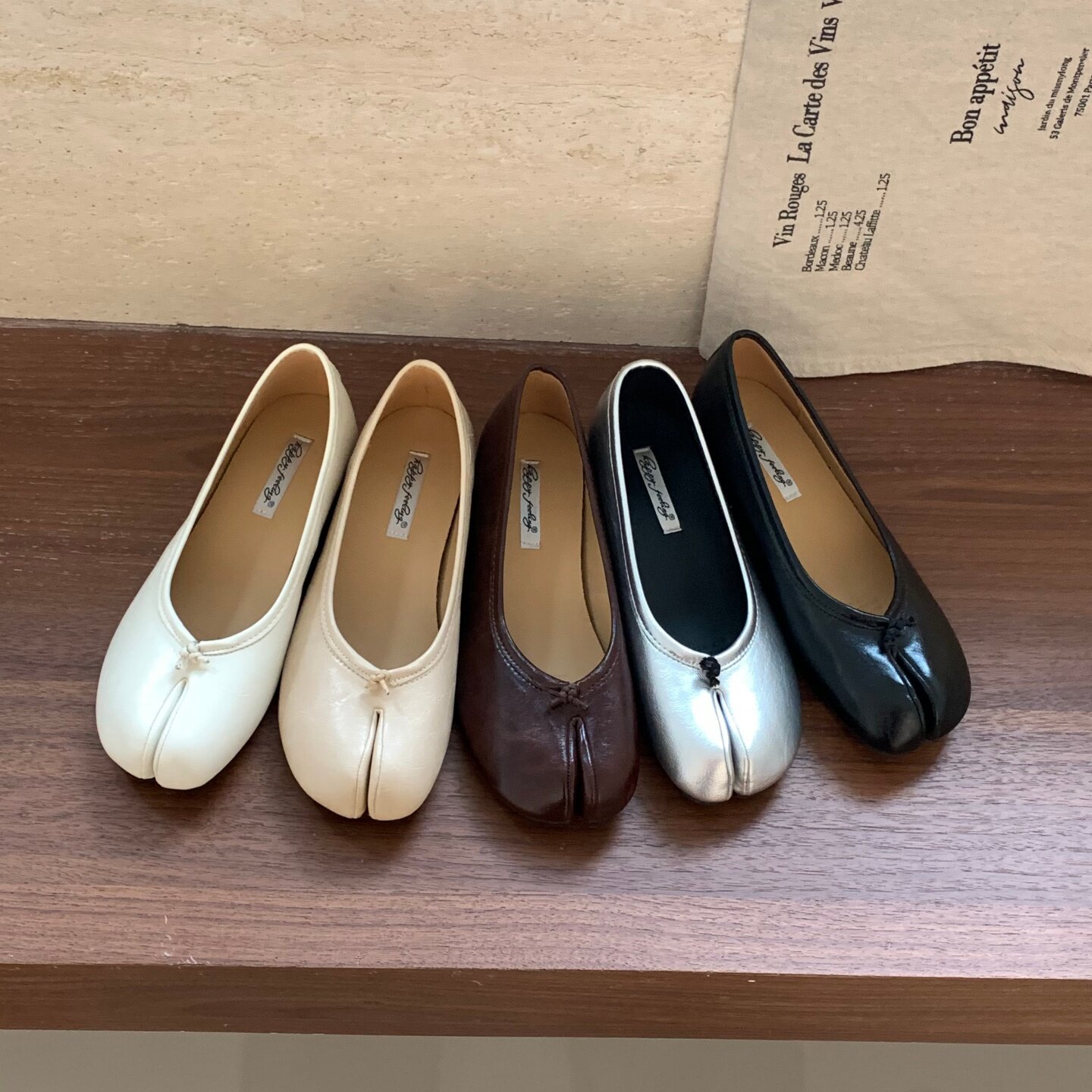 Women Shoes Loafers - Bailamos Women Low Heel Split Toe
