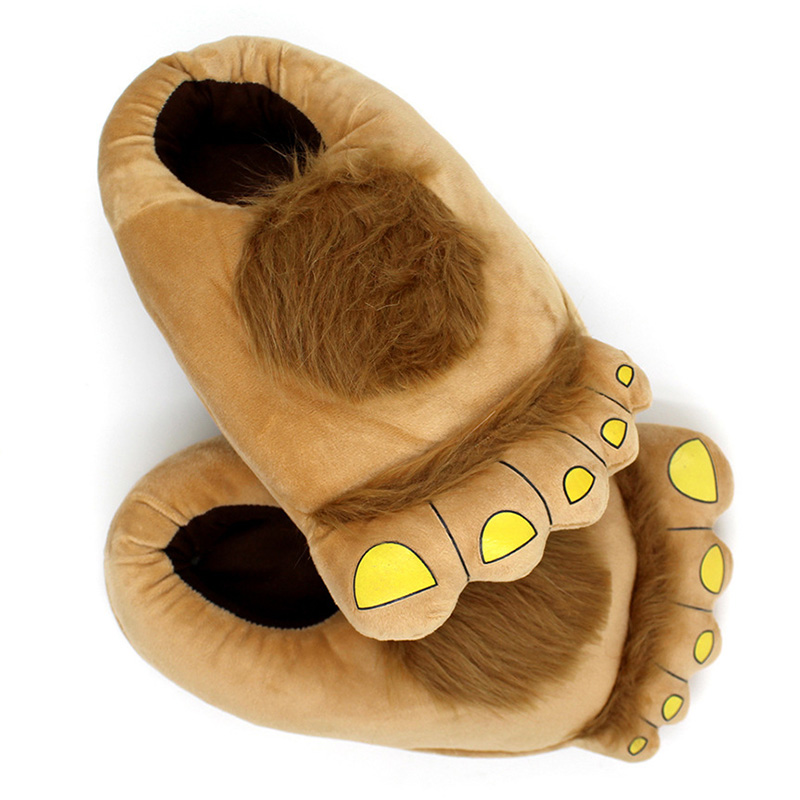 Women Shoes For Big Feet - Newly Furry Warm Slippers Big Hairy