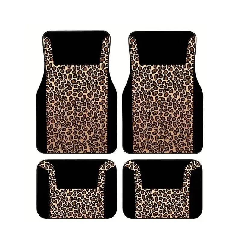 Leopard Print Heels - Universal Leopard Print Car Floor Mats