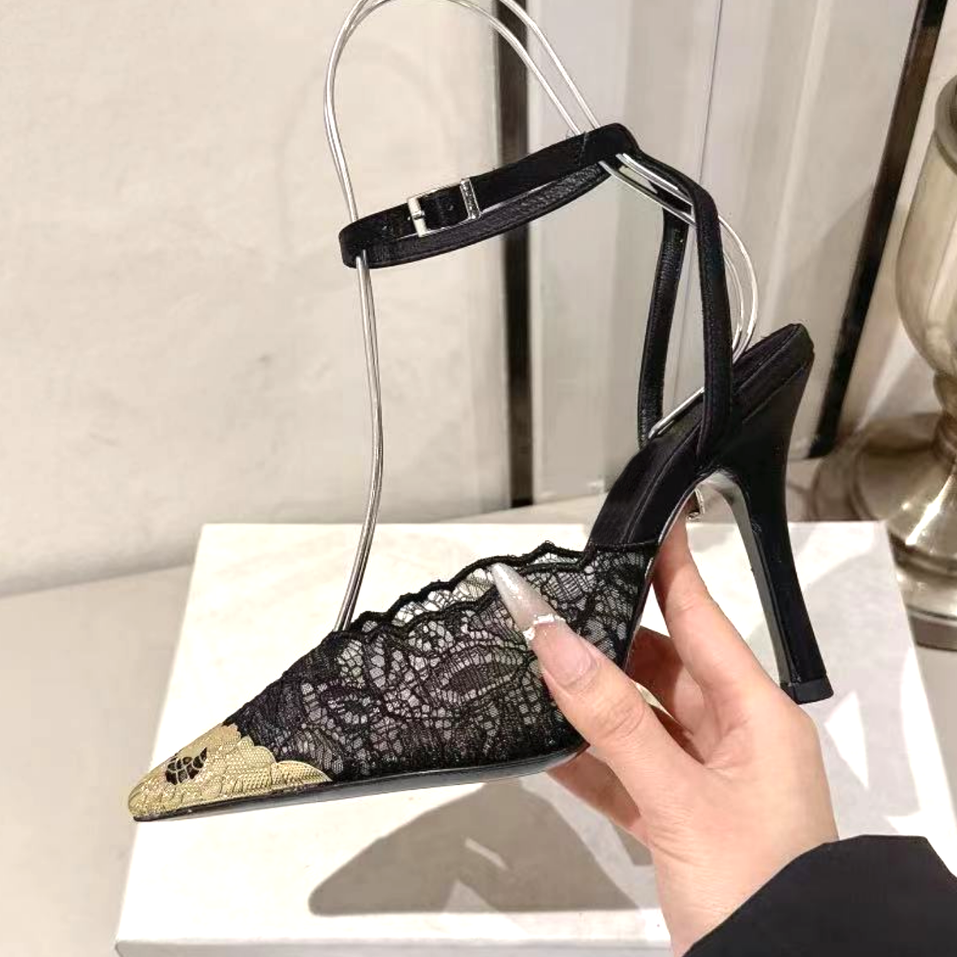 Metallic Heel Sandal - 2026 Summer Trendy New Shiny Fish