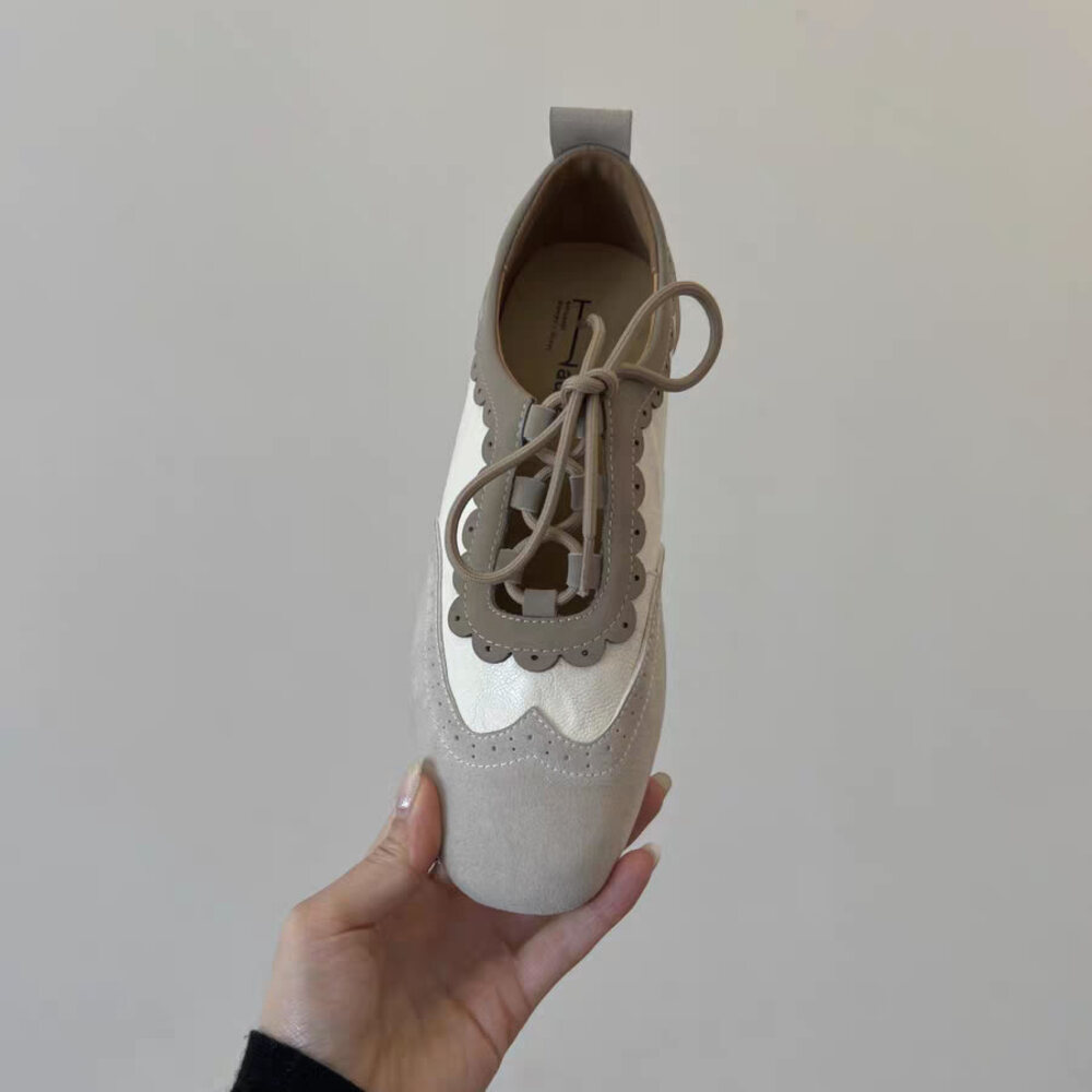 Shoes For Women Flats - Women's Retro Scalloped Brogue Oxford Shoes,