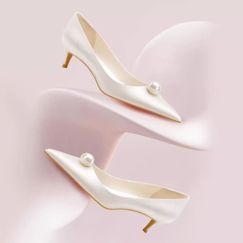 Women Shoes Size - 2026 New Luxury Designer White Satin
