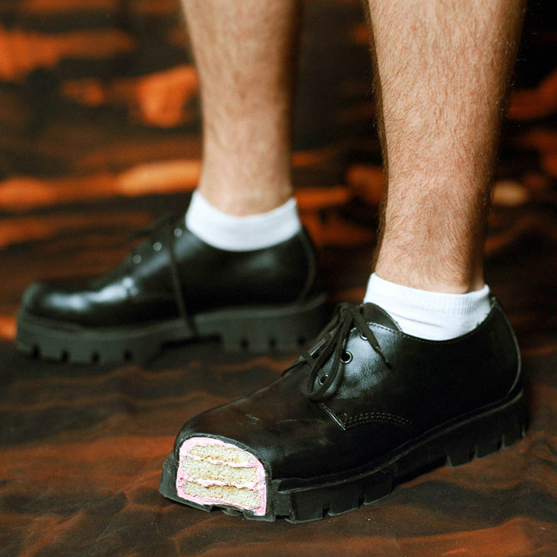 Women Shoes Loafers - Cake Thick Bottom Derby Shoes Black