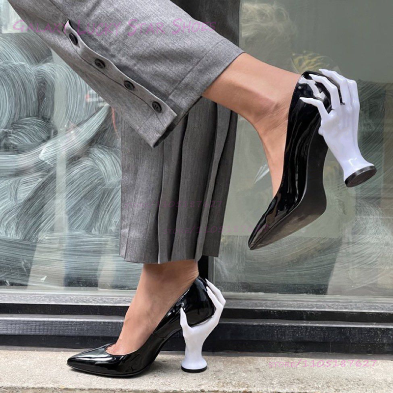 Pink Hand Shaped Strange Heel  - Women'S Shoes Hands Free ulasan dan harga