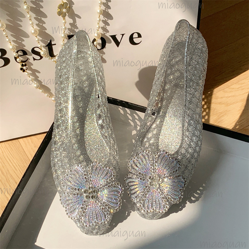 New Crystal Jelly Shoes Sparkl - Jelly Sandal Women ulasan dan harga