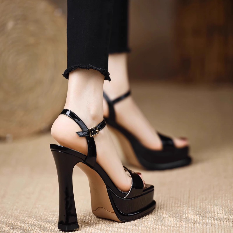 2026Women's High Heel Sandals  - Metallic Heel Sandal ulasan dan harga