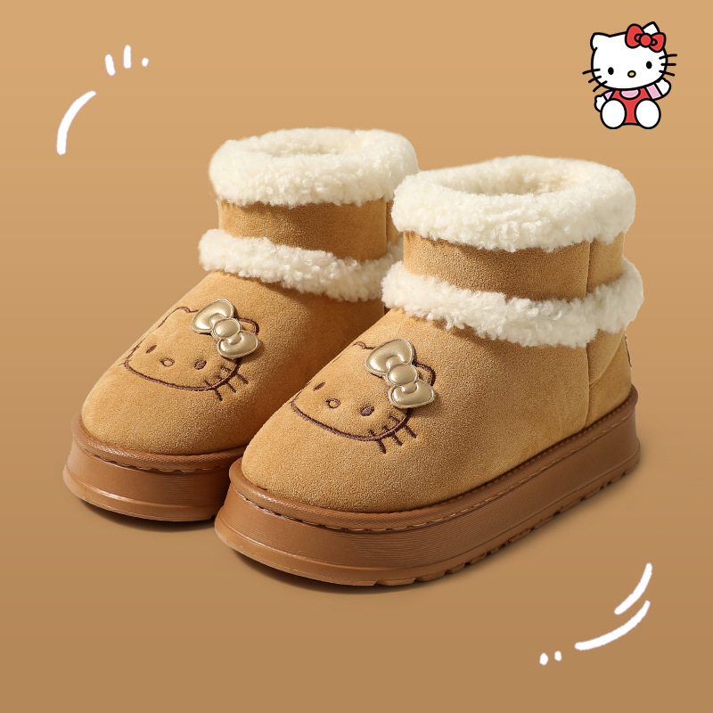 Cute Warm Cotton Slippers Hell - Women Shoes Boots ulasan dan harga