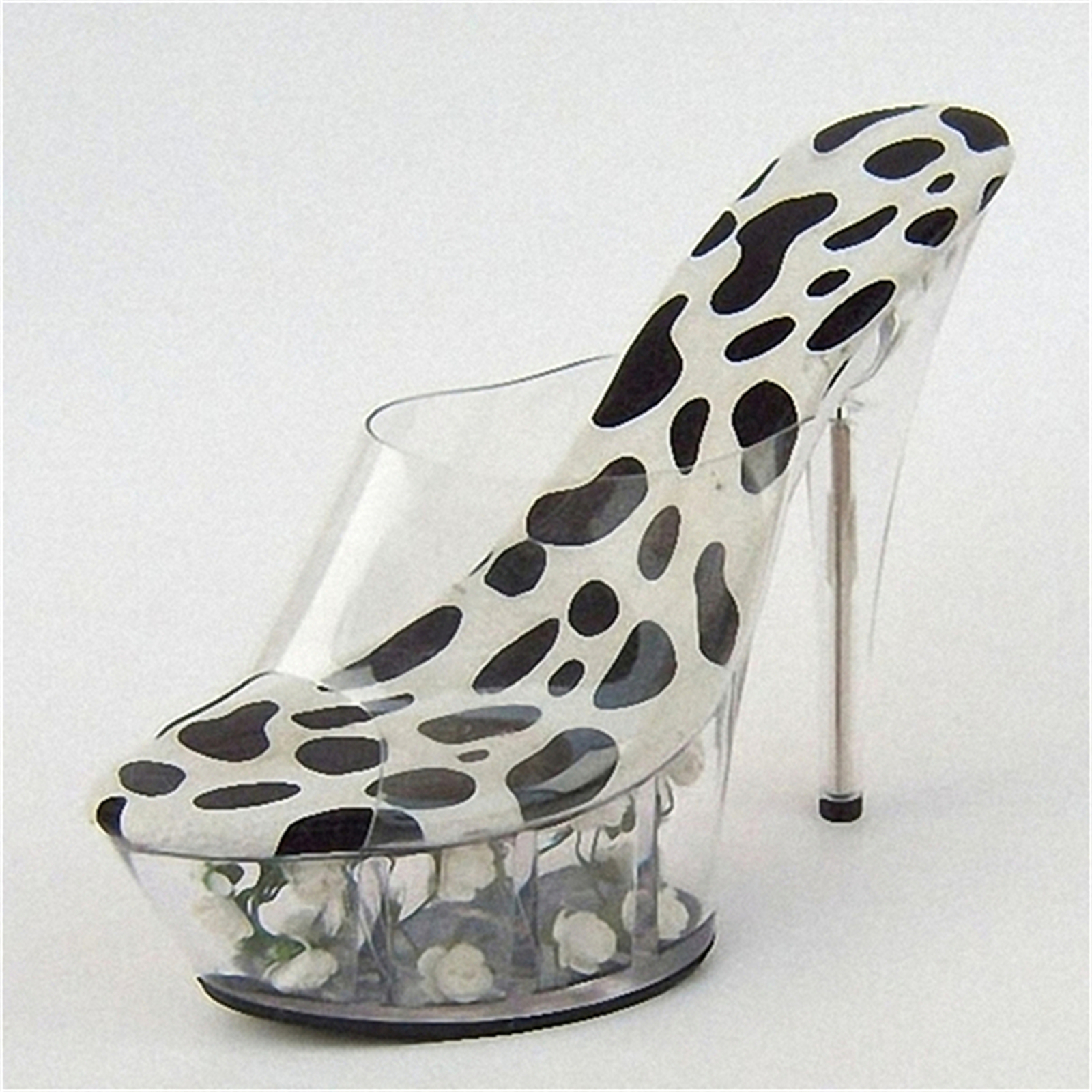 ​15CM Animal Print Platform He - Leopard Print Heels ulasan dan harga