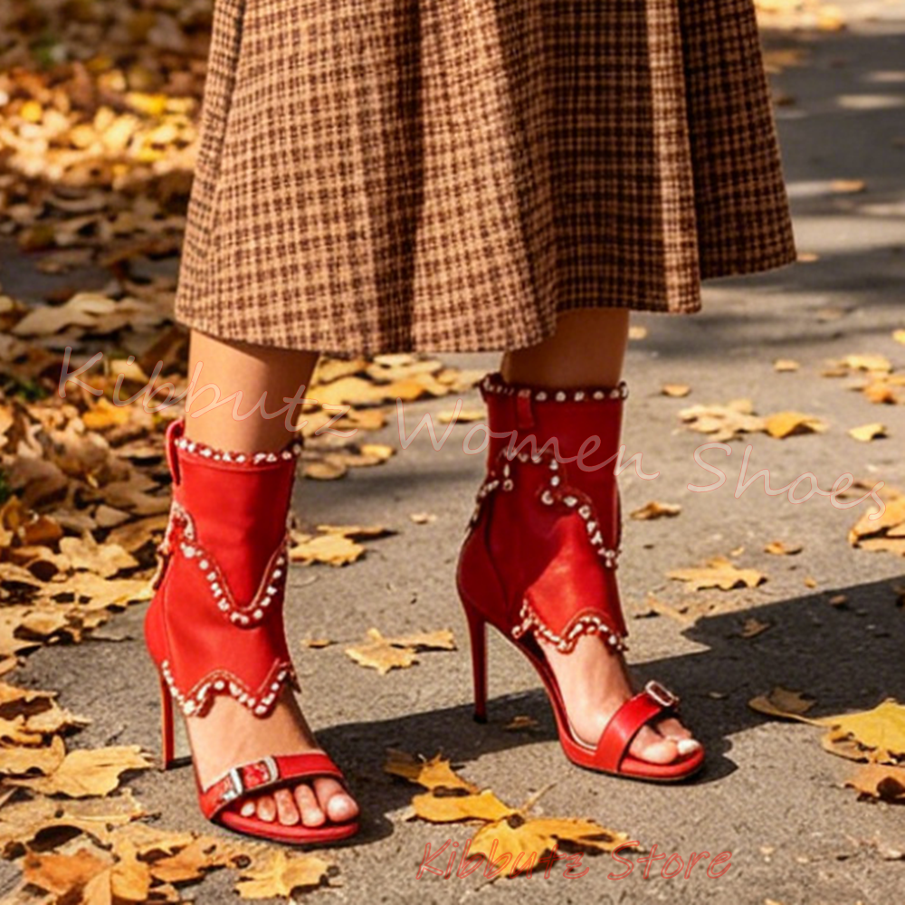 Boho Denim Sandal Women Pearl  - Women Shoes Boots ulasan dan harga