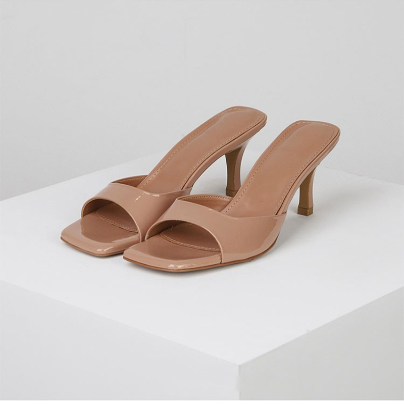 New Summer Women's Slippers Lu - Metallic Heel Sandal ulasan dan harga