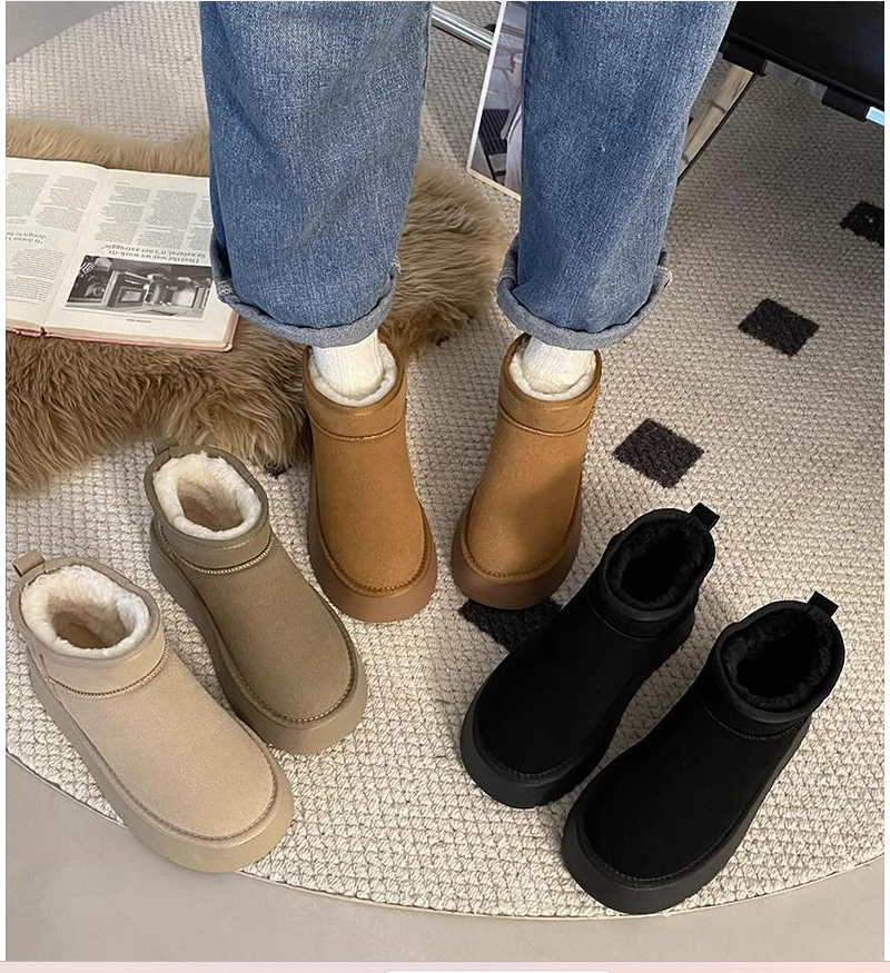 Women's Thick-Soled Snow Boots - Women Shoes Size Chart ulasan dan harga