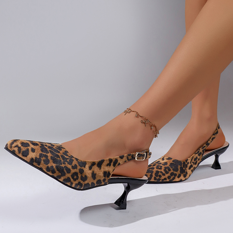 Sexy Leopard Print High Heel S - Leopard Print Heels ulasan dan harga
