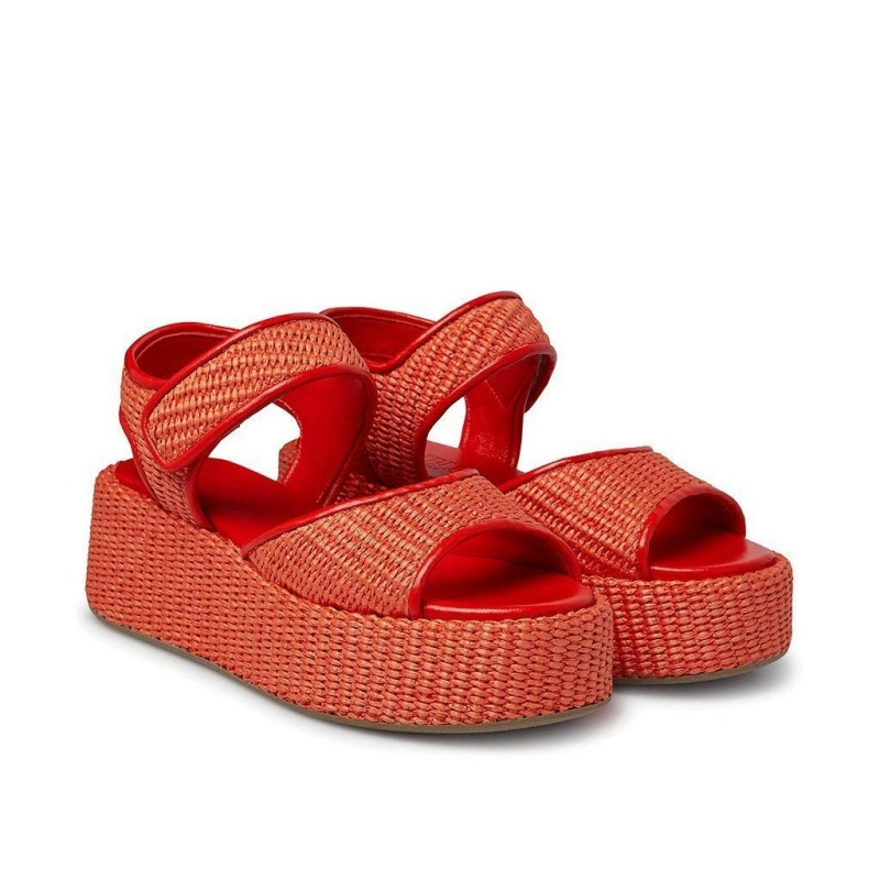 Hemp Woven Thick Soled Sandals - Women'S Shoes Hands Free ulasan dan harga