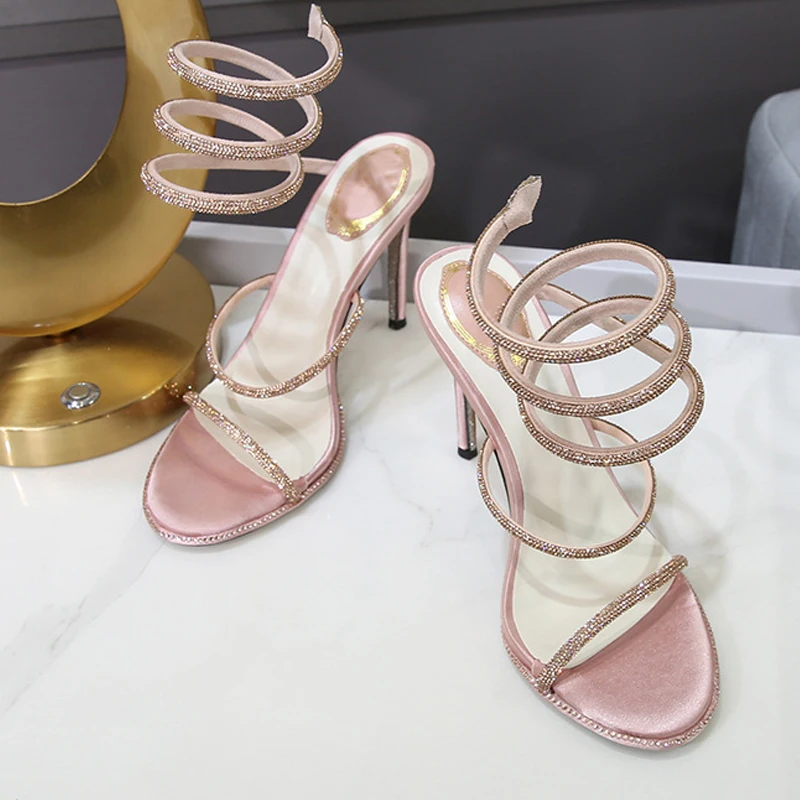 Eilyken Fashion Style Crystal  - Strappy Heeled Sandals ulasan dan harga