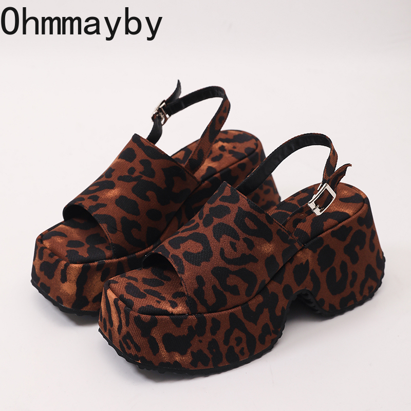 2026 New Summer Women Leopard  - Leopard Print Heels ulasan dan harga