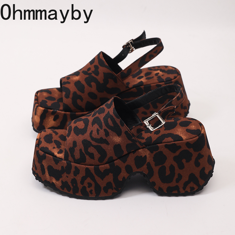 2026 New Summer Women Leopard  - Leopard Print Heels ulasan dan harga
