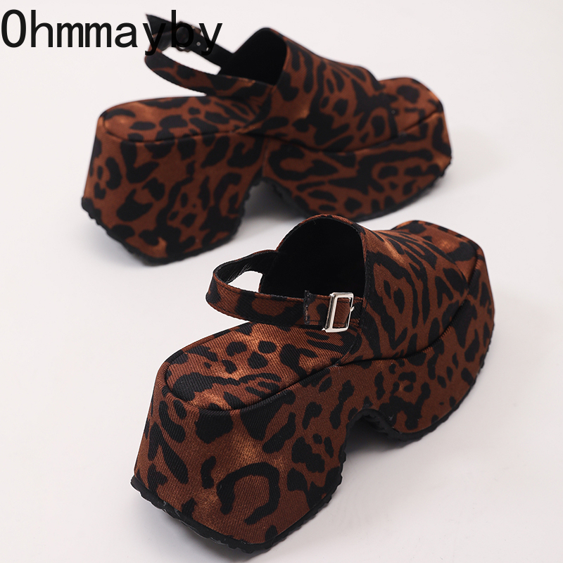 2026 New Summer Women Leopard  - Leopard Print Heels ulasan dan harga