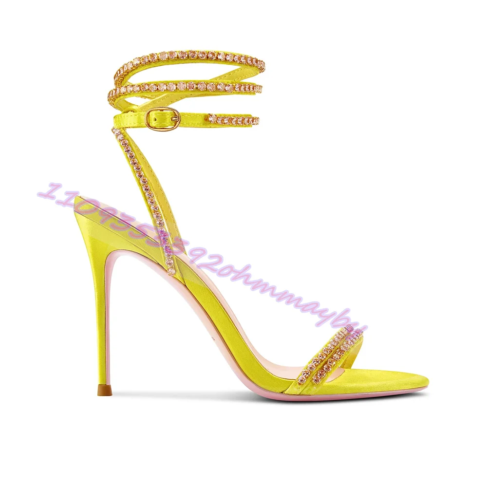 Rhinestone Yellow High Heels S - Kids Shoes Women ulasan dan harga