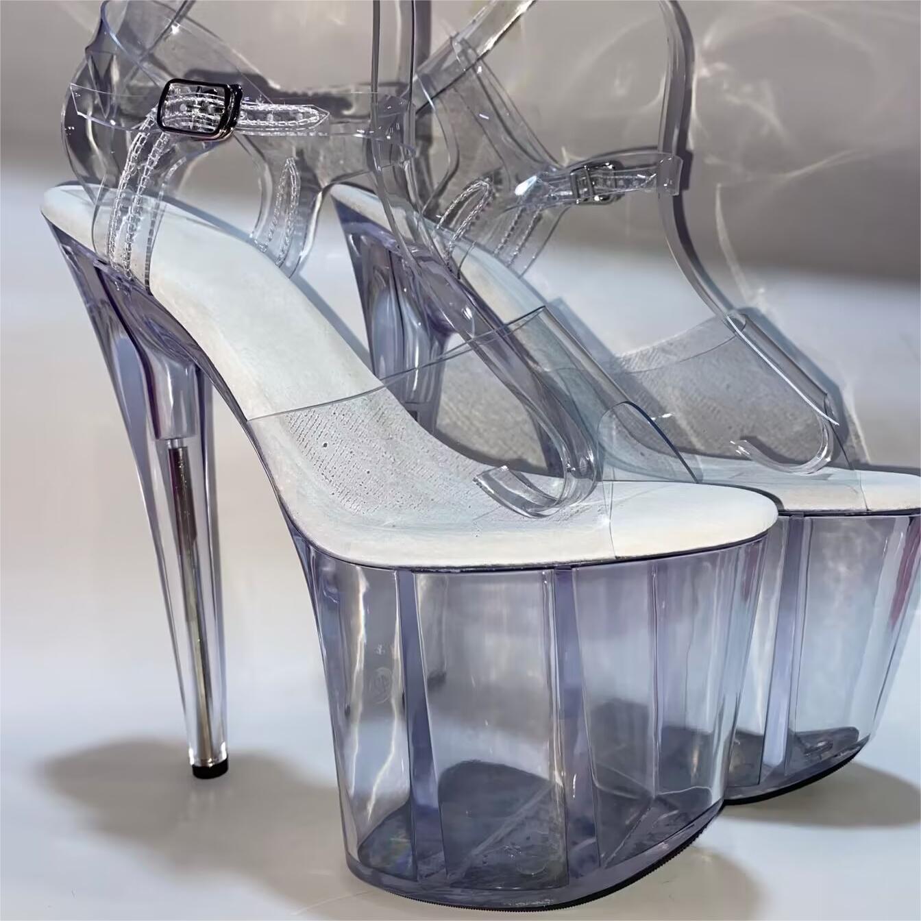 8 inch super high heels, trans - Cork Wedge Sandal ulasan dan harga
