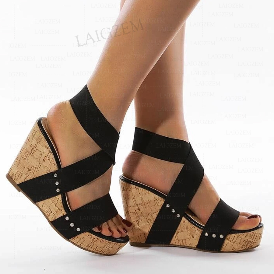 BERZIMER Women Sandals Platfor - Cork Wedge Sandal ulasan dan harga
