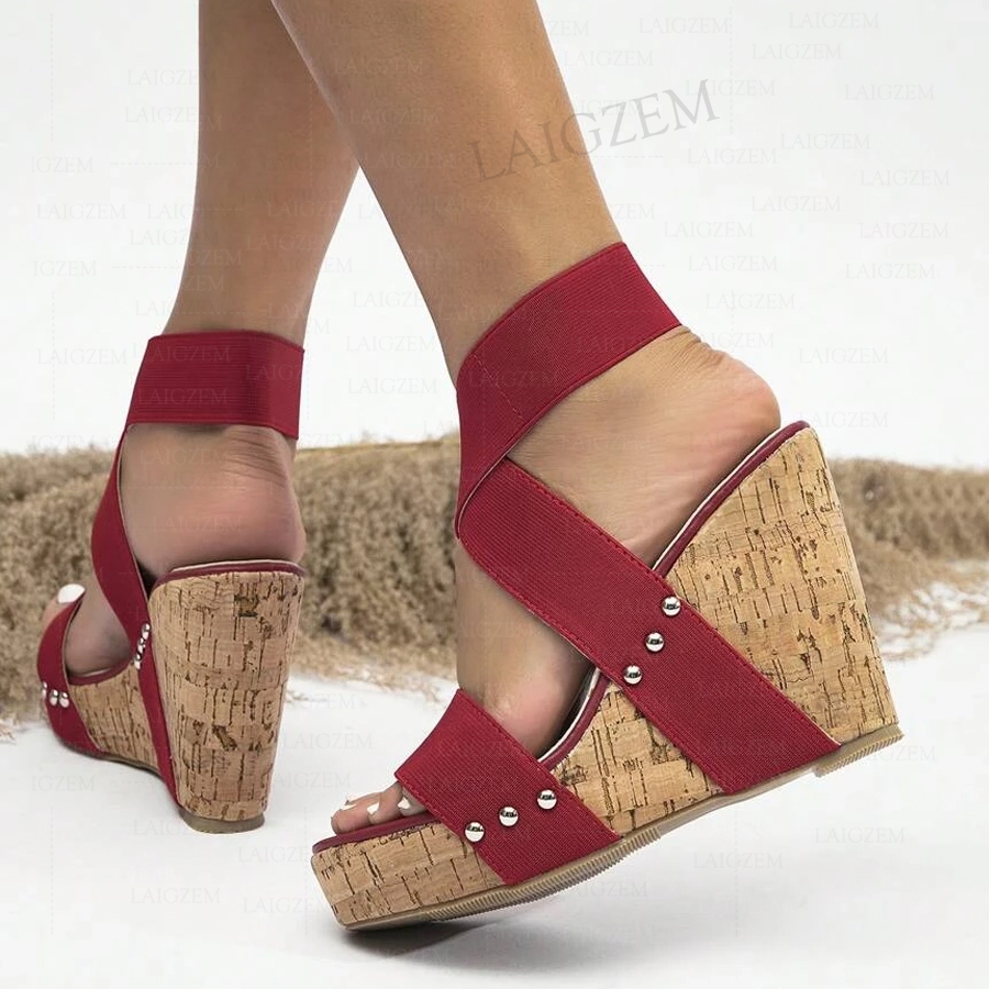 BERZIMER Women Sandals Platfor - Cork Wedge Sandal ulasan dan harga
