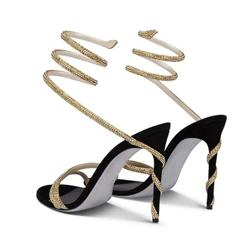 Eilyken Fashion Crystal Stilet - Strappy Heeled Sandals ulasan dan harga