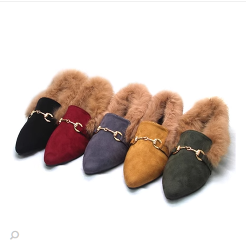 Women Winter Metal Chain Slip- - Women Shoes For Big Feet ulasan dan harga