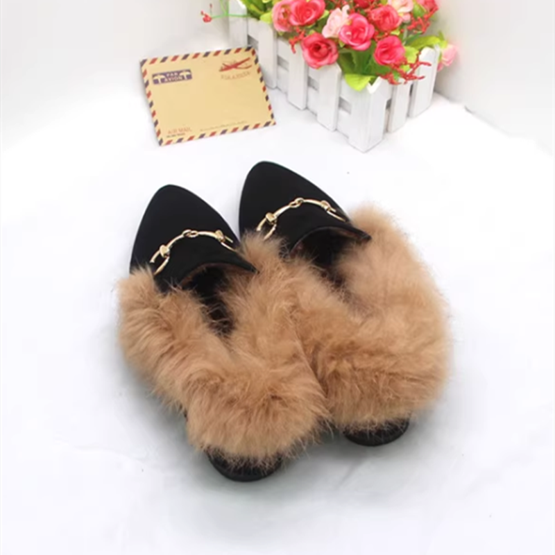 Women Winter Metal Chain Slip- - Women Shoes For Big Feet ulasan dan harga