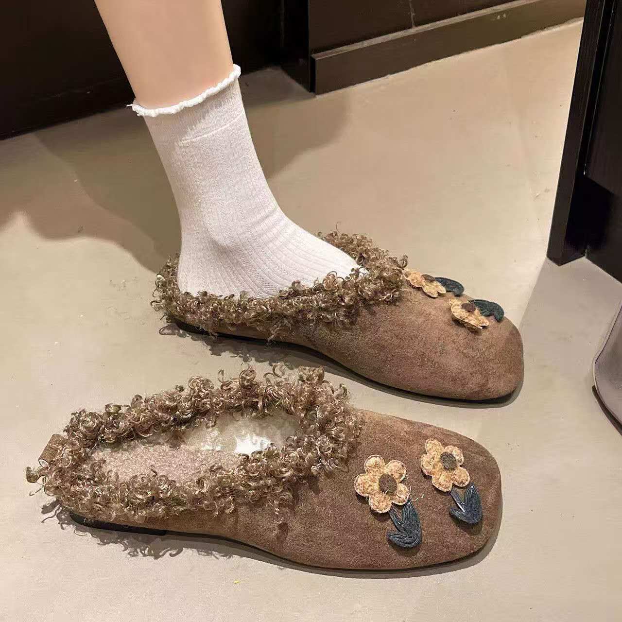 2026 Fall winter flat plush sl - Women'S Shoes Hands Free ulasan dan harga