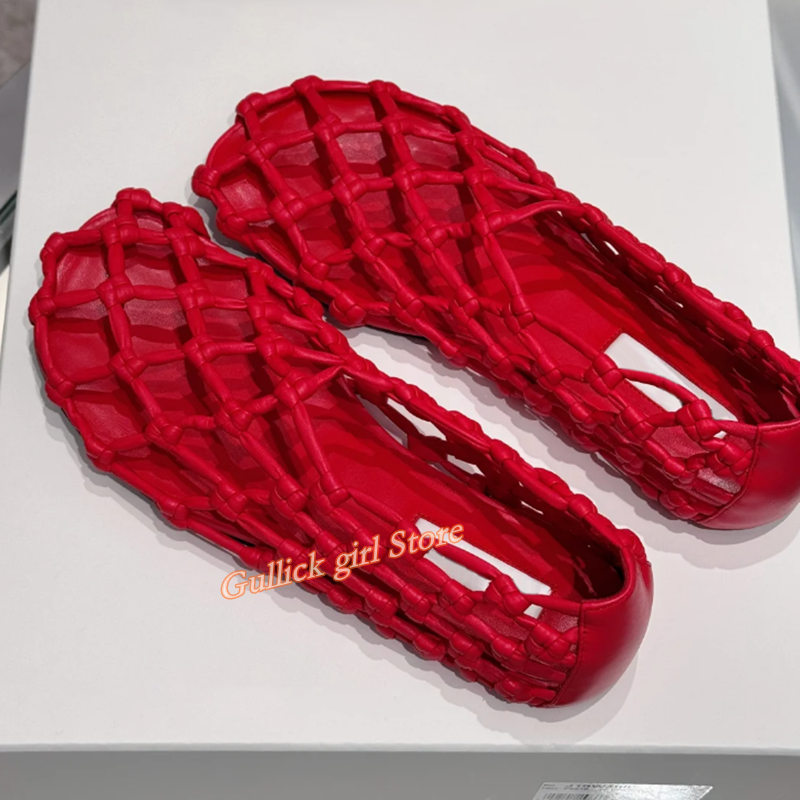 French Woven Mesh Hollow flat  - Women Shoes Loafers ulasan dan harga
