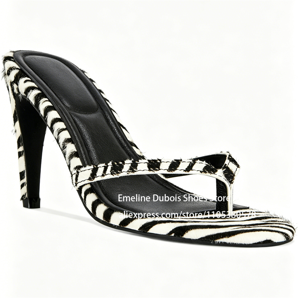 Zebra Print Pony Hair High Hee - Leopard Print Heels ulasan dan harga