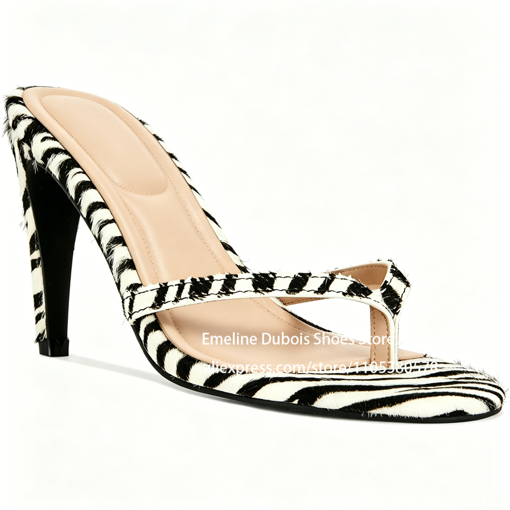 Zebra Print Pony Hair High Hee - Leopard Print Heels ulasan dan harga