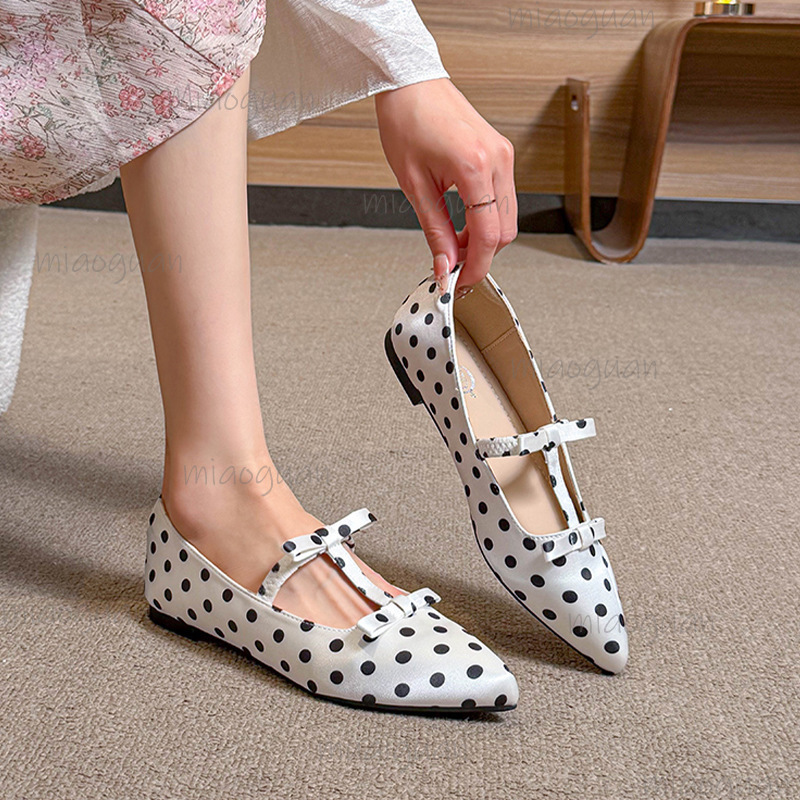 Fashion Polka Dot Flats Footwe - Women Shoes Loafers ulasan dan harga