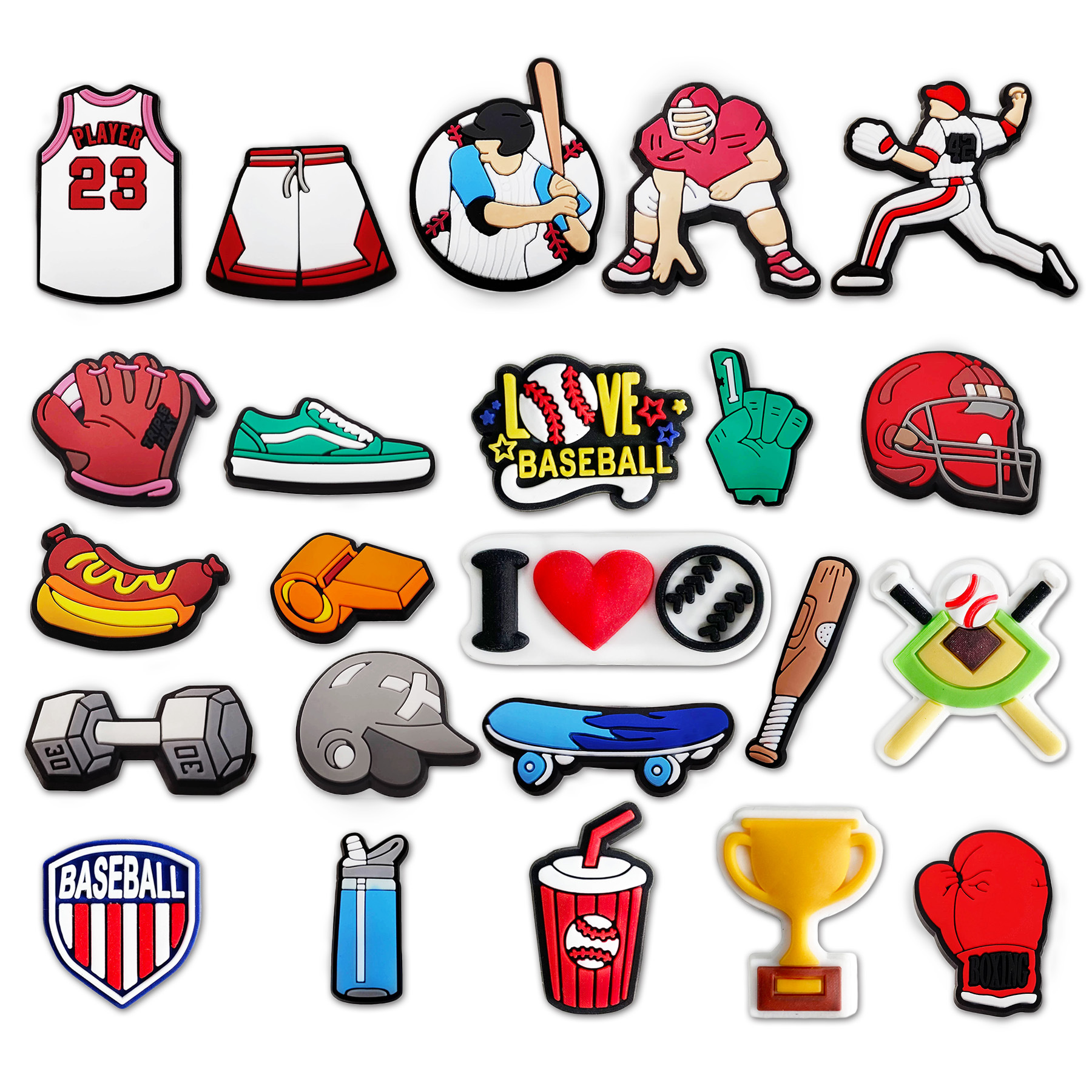 Hot 1Pcs PVC Love Baseball Sho - Women'S Shoes Crocs ulasan dan harga