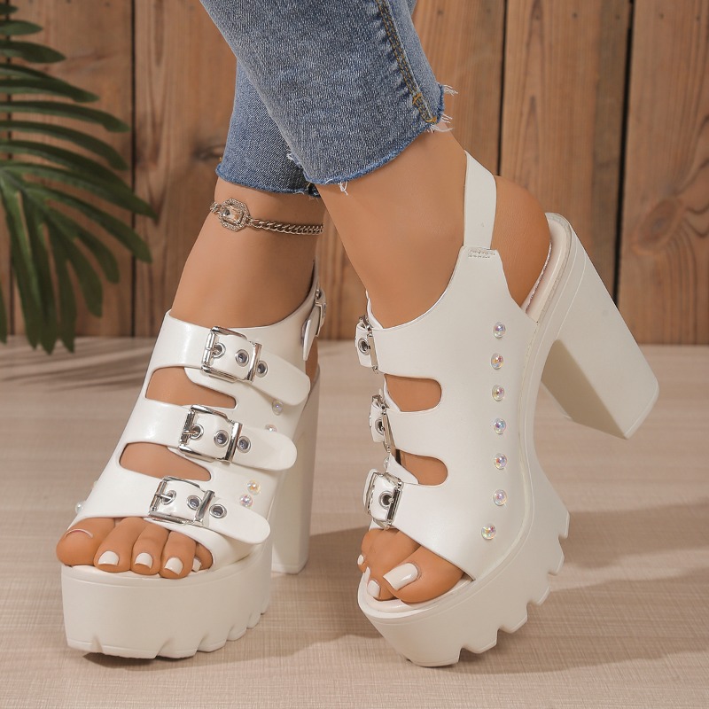 Super High Heel Sandals Summer - Metallic Heel Sandal ulasan dan harga
