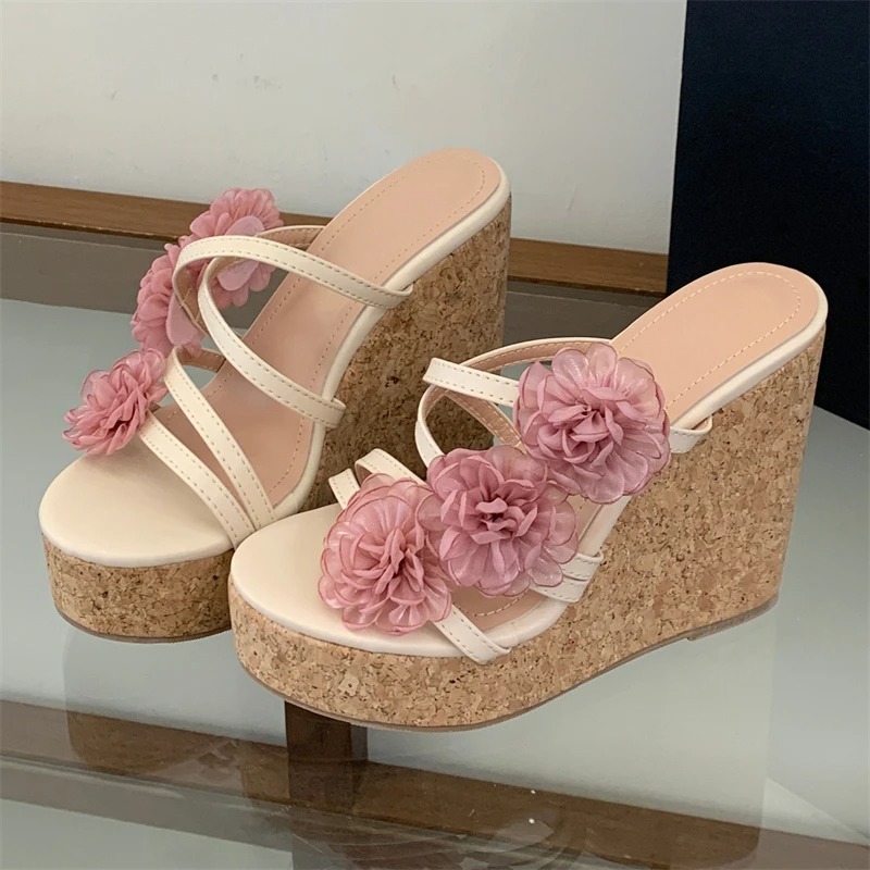 Aneikeh Women Platform Wedge S - Cork Wedge Sandal ulasan dan harga