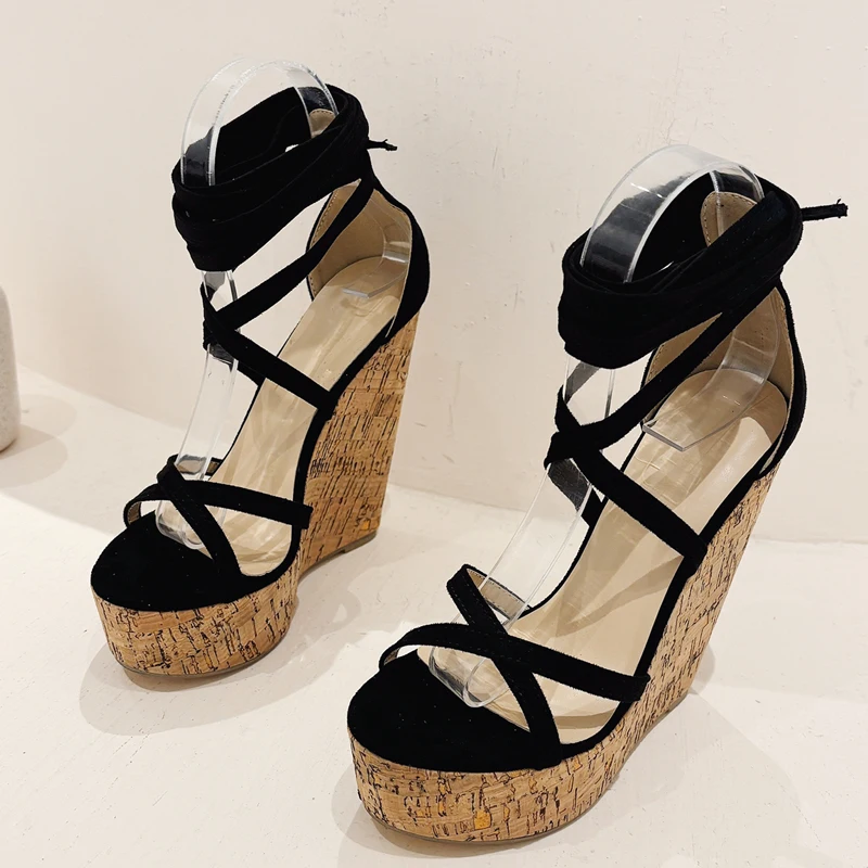 Eilyken Summer Fashion Ankle L - Cork Wedge Sandal ulasan dan harga