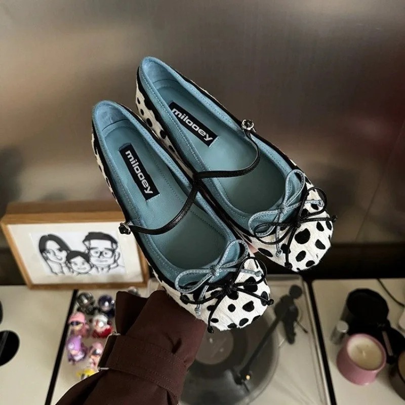 2026French Flat Bottomed Rotun - Women Shoes Loafers ulasan dan harga