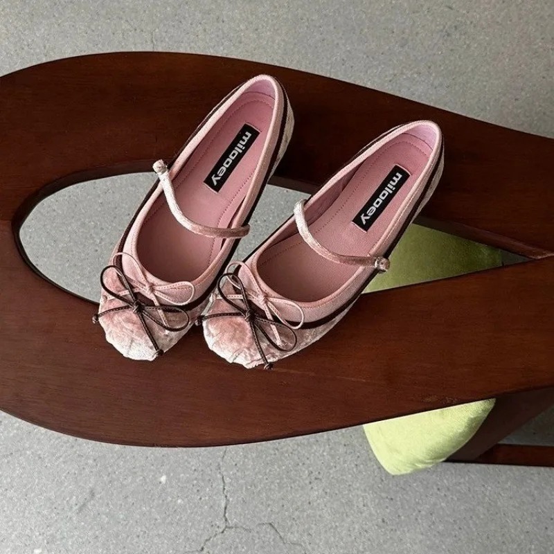 2026French Flat Bottomed Rotun - Women Shoes Loafers ulasan dan harga