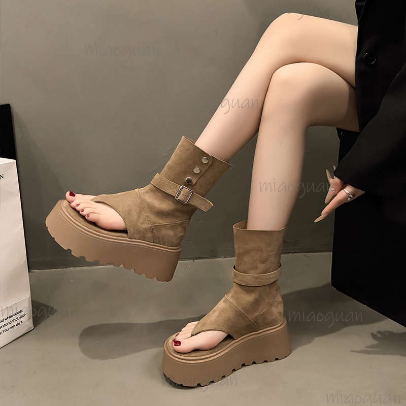 Khaki/Black Fashion Platform B - Women Shoes Size Chart ulasan dan harga