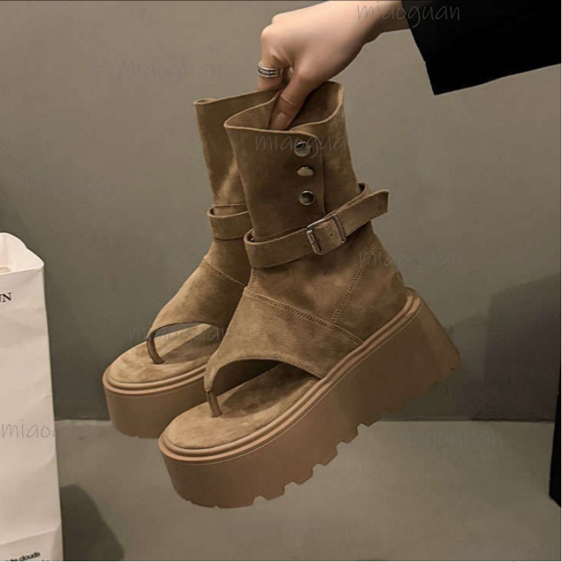 Khaki/Black Fashion Platform B - Women Shoes Size Chart ulasan dan harga