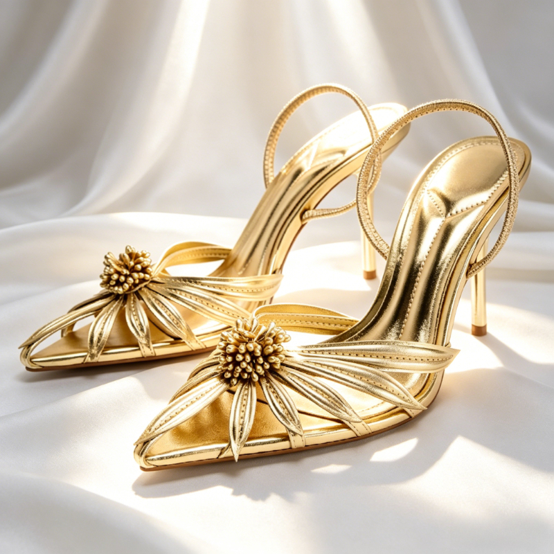 Luxury Gold Floral Detail Slin - Women Shoes Size Chart ulasan dan harga
