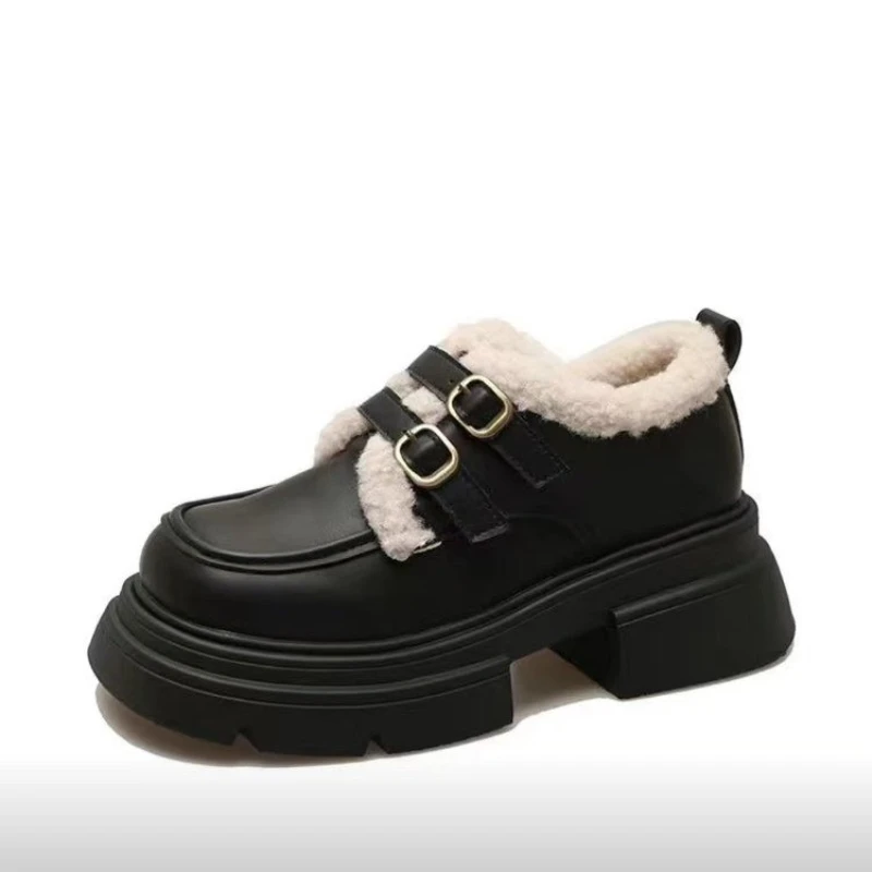 Winter British Style Small Lea - Women Shoes Loafers ulasan dan harga