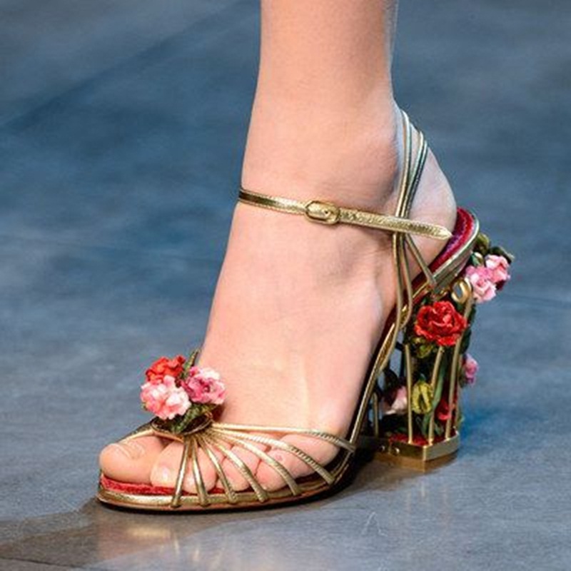 Luxury Bird Cage Women Sandals - Metallic Heel Sandal ulasan dan harga