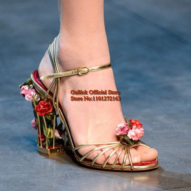 Luxury Bird Cage Women Sandals - Metallic Heel Sandal ulasan dan harga