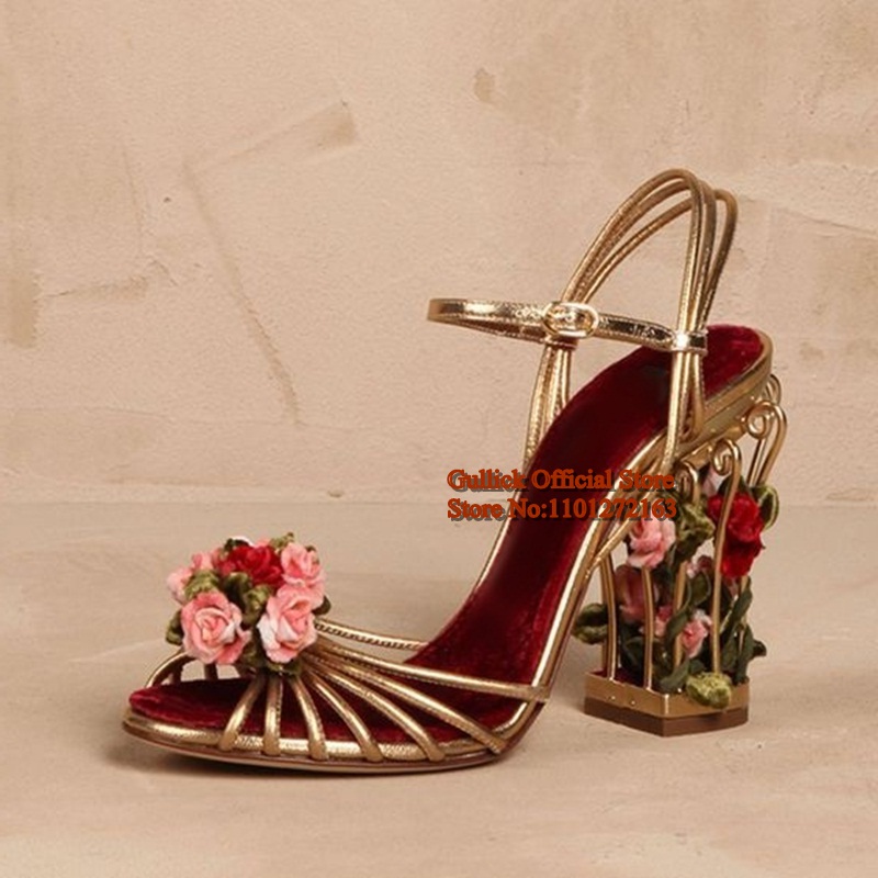 Luxury Bird Cage Women Sandals - Metallic Heel Sandal ulasan dan harga